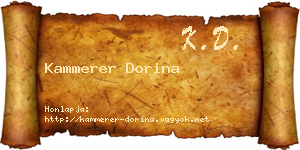 Kammerer Dorina névjegykártya